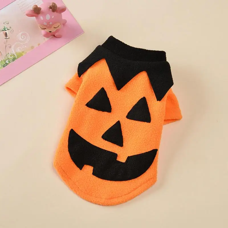 

Cute Pet Hat Halloween Pumpkin Pet Dog Cat Costume Pumpkin Puppy Hoodie Pet Coat Breathable Soft Animal Outfit Halloween Clothes