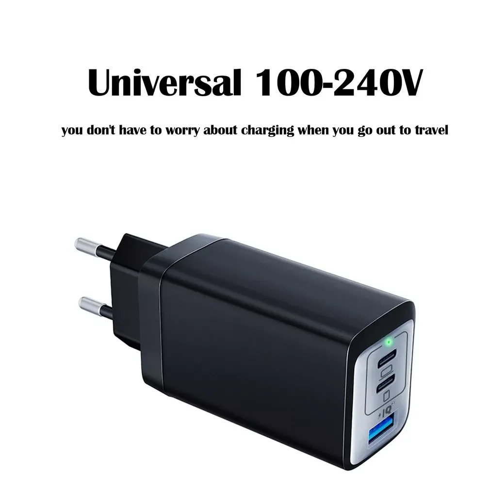 

Fast Charger Gallium Nitride GaN 65W 3 ports usb PD fast Mobile Phone charger Desktop Laptop Gan Chargers with CE