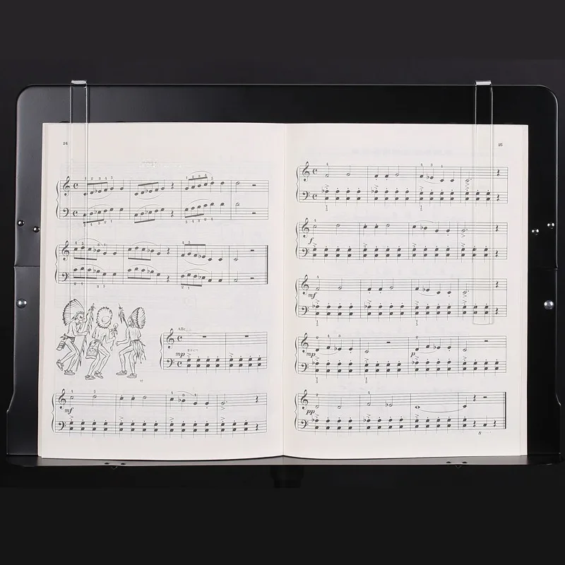 2 шт. зажимы для пюпитра акриловые прозрачные партитур гитары и фортепиано