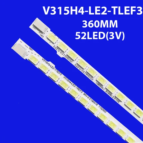 Светодиодная лента HonSuen 2 шт., 360 мм, 3 В, 52 светодиода
