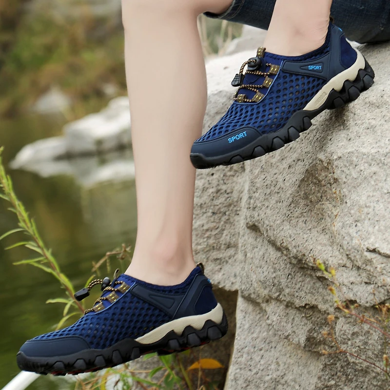 Мужские кроссовки для активного отдыха дышащая сетчатая обувь альпинизма