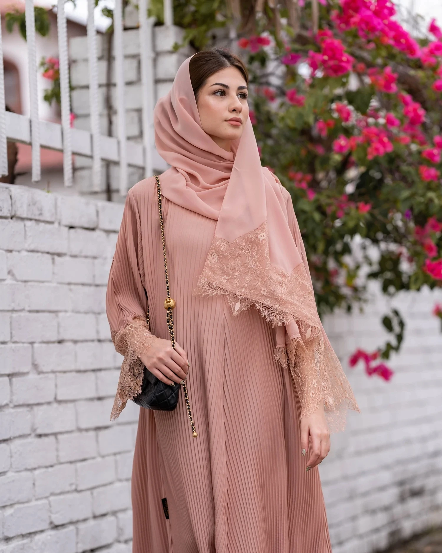 платье женское арабская одежда женская Рамадан однотонная плиссированная абайя