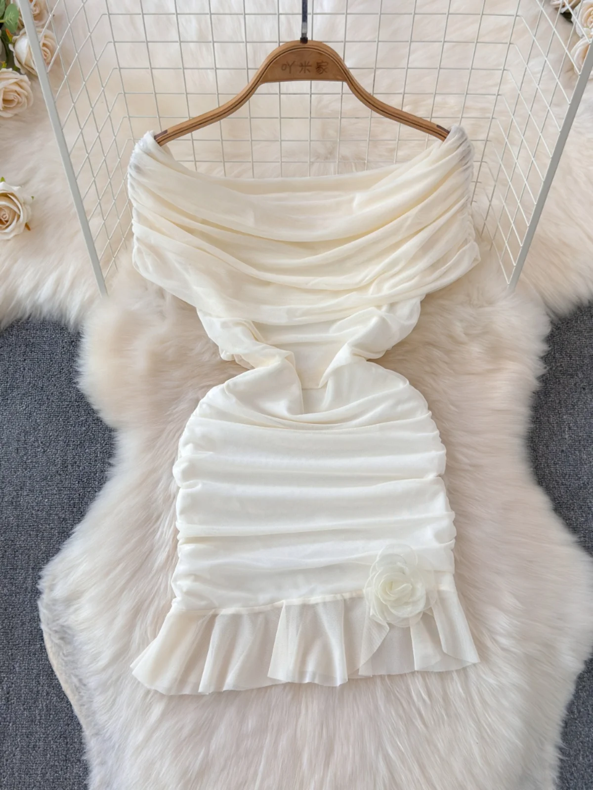 Foamlina летнее модное женское Сетчатое мини-платье с открытыми плечами сексуальное