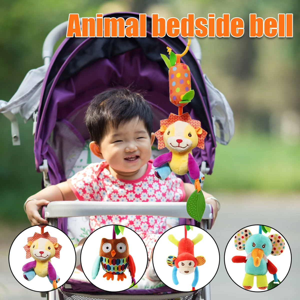 

Детские игрушки-погремушки, подвесная плюшевая игрушка для развития сенсорных мышц, плюшевые игрушки для мелкой моторики, детская игрушка-...