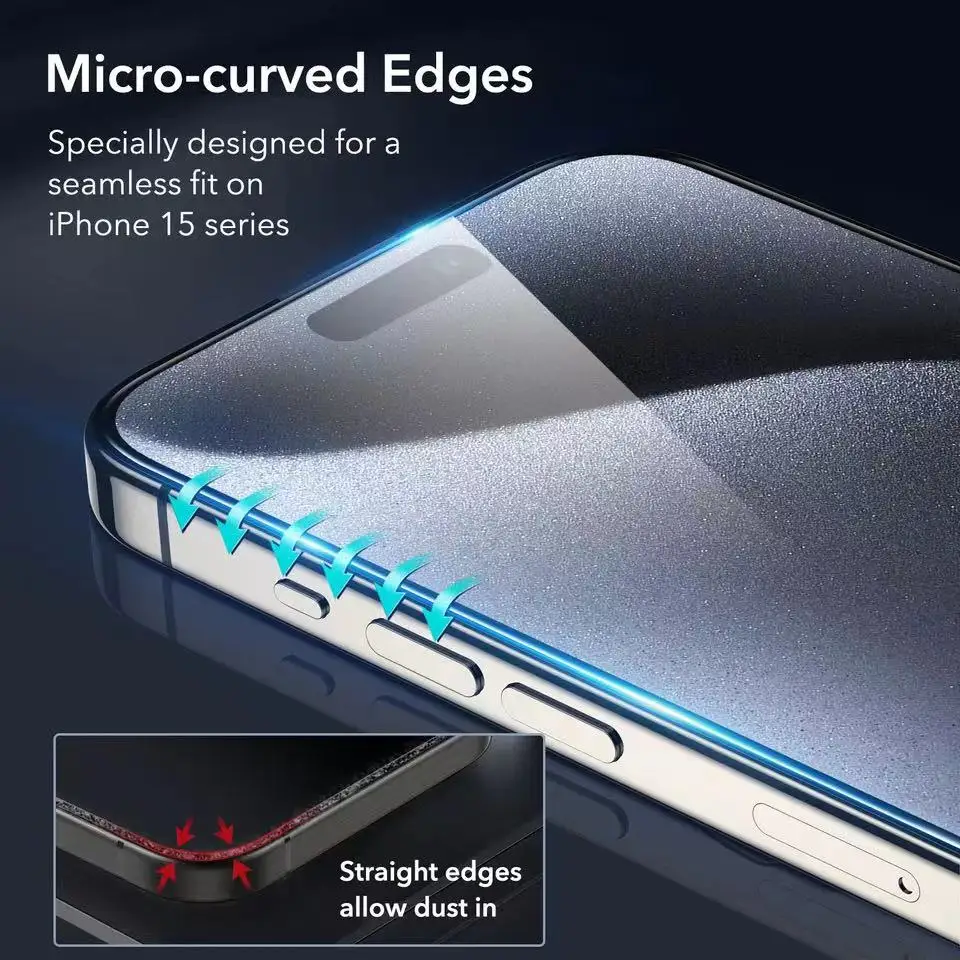 4/2 шт. полное покрытие из закаленного стекла для iPhone 16 15 Pro Max Защитная пленка