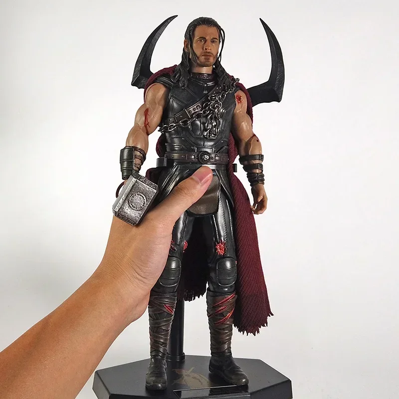 32 см Hero Mainan Gila Thor Ragnarok Patung Skala 1/6 Фигурка статуя ПВХ Модель Pahlawan Super Brinquedos Коллекция