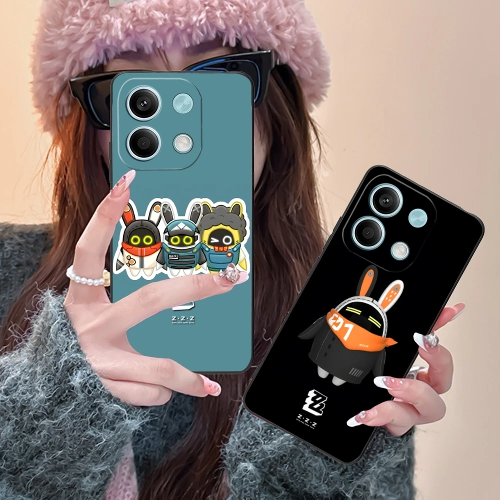 Zenless Zone Zero Bangboo Mobile Phone Case for Xiaomi POCO M6 M5 M4 M3 X6 X5 X4 X3 F6 F5 F4 F3 F2 C40 Pro GT 5G Black Cover