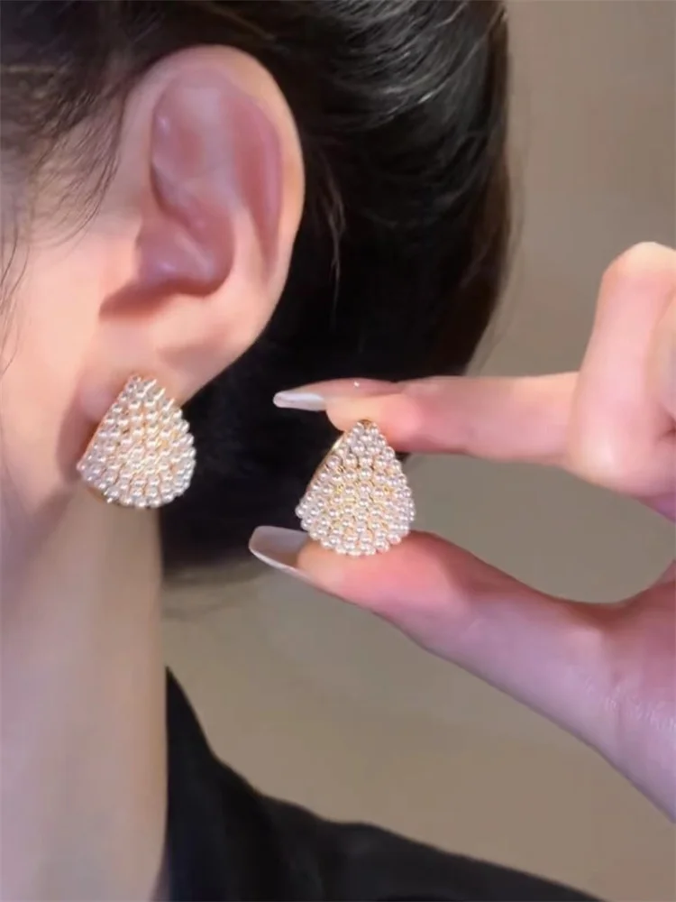 Легкие роскошные высококачественные жемчужные серьги 2023 новые модные простые