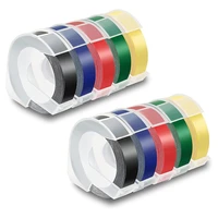 10pcs 9mm multicolor replace for dymo 3d embossing label tape for dymo 12965 motex e 101 1610 1540 1880 label machine