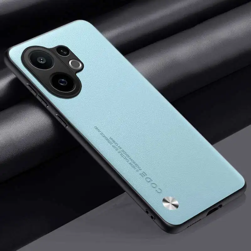 Фото Для VIVO X200FE S30 Pro MINI силиконовая задняя крышка для VIVO S30Pro роскошный чехол для телефона из искусственной кожи №1
