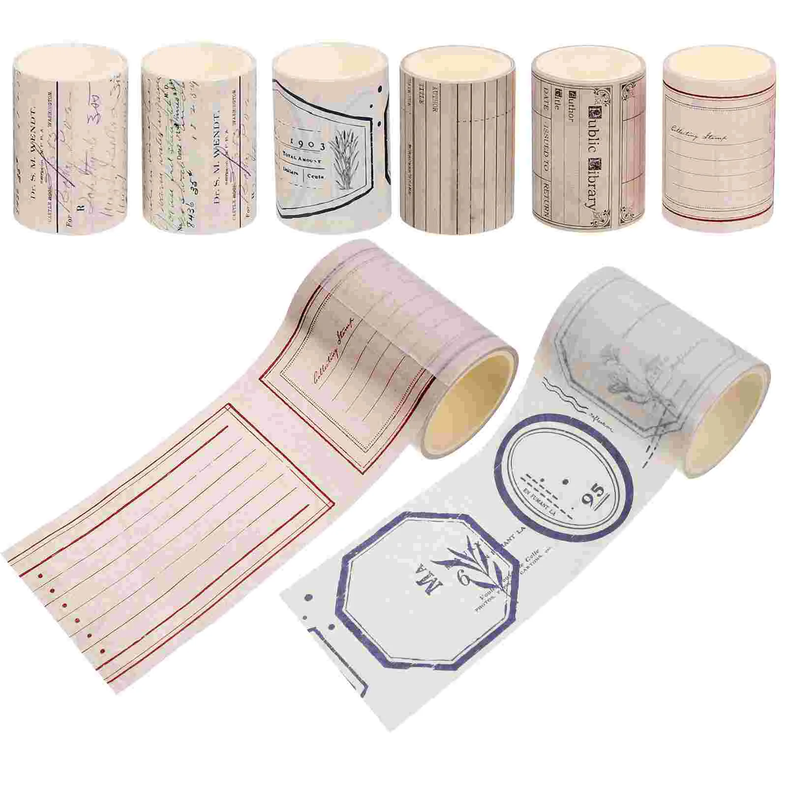 

8 pcs Scrapbooking Decorative Paper Tapes Scrapbooking Stickers Washi Tapes