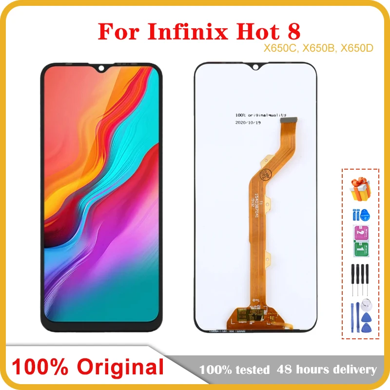 Оригинальный ЖК-дисплей для Infinix Hot 8 X650C X650B X650D, ЖК-дисплей для замены детской лампы для Hot 8 Lite X650 LCD