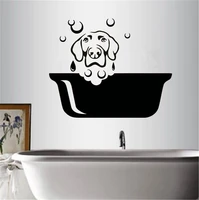 pets beauty salon vinyl wall stickers grooming puppy shop window decor interior logo decals for kids rooms shower murals dw13569