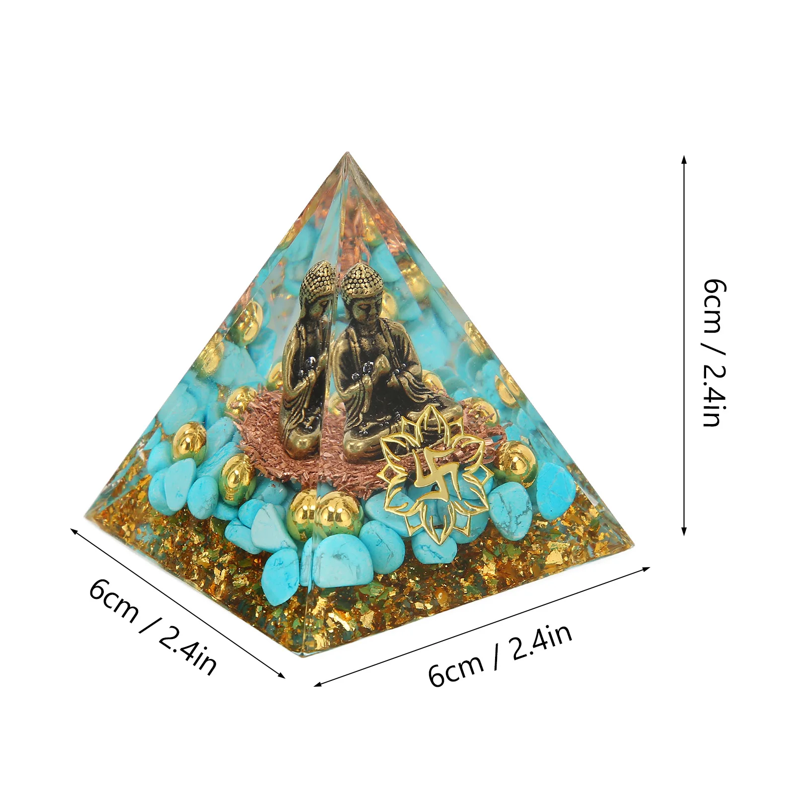 Хрустальная пирамида Будда дизайнерская креативная энергетический камень