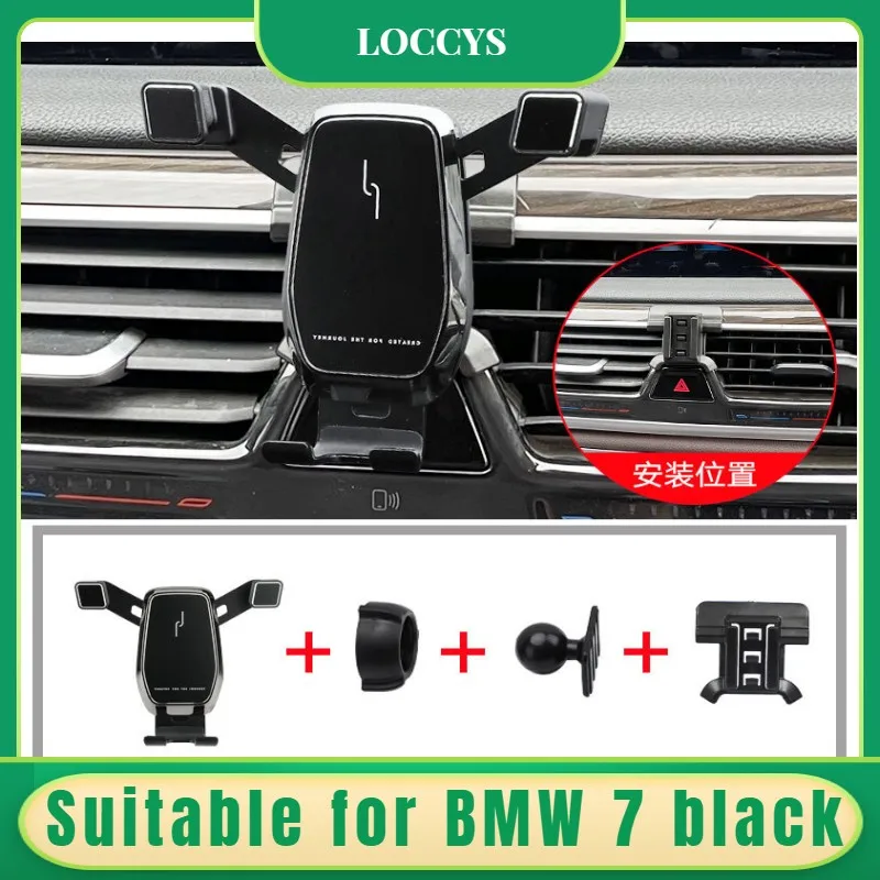 

For BMW 7 Series 16-21 G12 Car Mobile Phone Holder Air Vent Mounts Stand GPS Gravity Navigation Bracket Car Accessories