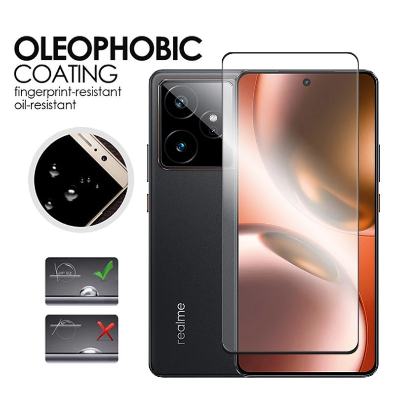 Защитная пленка для экрана Realme GT7, полное стекло для Realme GT 7 7T, закаленное стекло для Realme GT 7 7T, пленка для объектива камеры (art.: 3920cefffd974) - 3920cefffd974