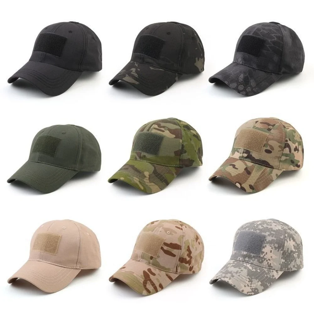 

Men's Camouflage Baseball Cap Male Tactical Military Fitted Hat Bone Masculino Outdoor Sport Wargame Hunting Snapback Caps 2022