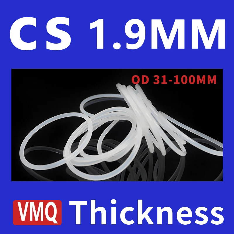 CS1 9 мм Белый VMQ OD31-100 Уплотнительные кольца из силиконовой резины Уплотнения