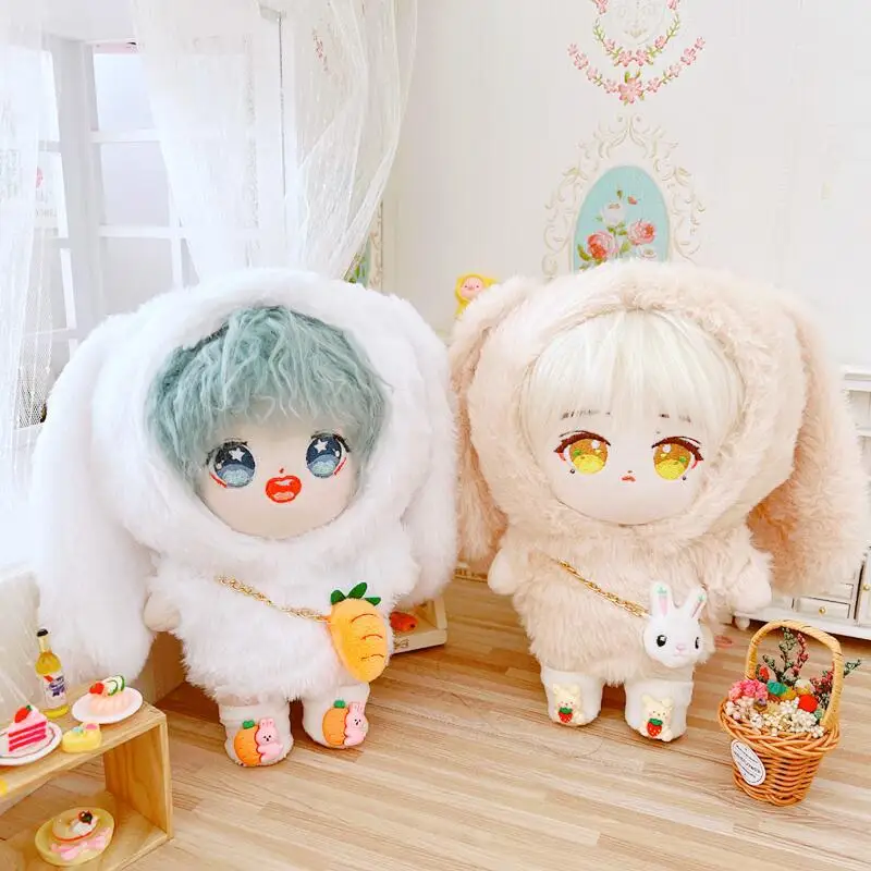 

Одежда для куклы с Белым Кроликом для кукол-идола 20 см, аксессуары, плюшевая Одежда для куклы, одежда для корейской куклы Kpop EXO