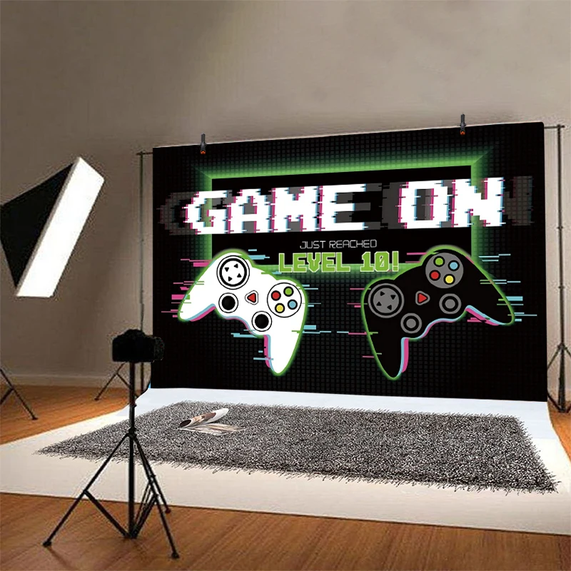 Игровой фон декор для дня рождения детей мальчиков уровень до 10 настенный баннер