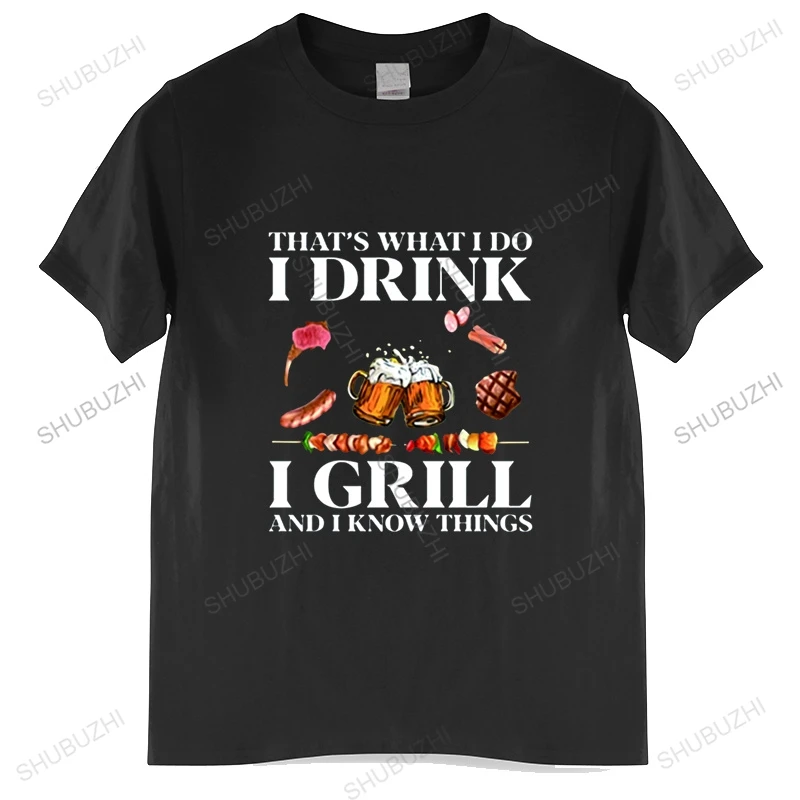 Вот чем я делаю пью грилем и знаю вещи футболка для барбекю пива говядины