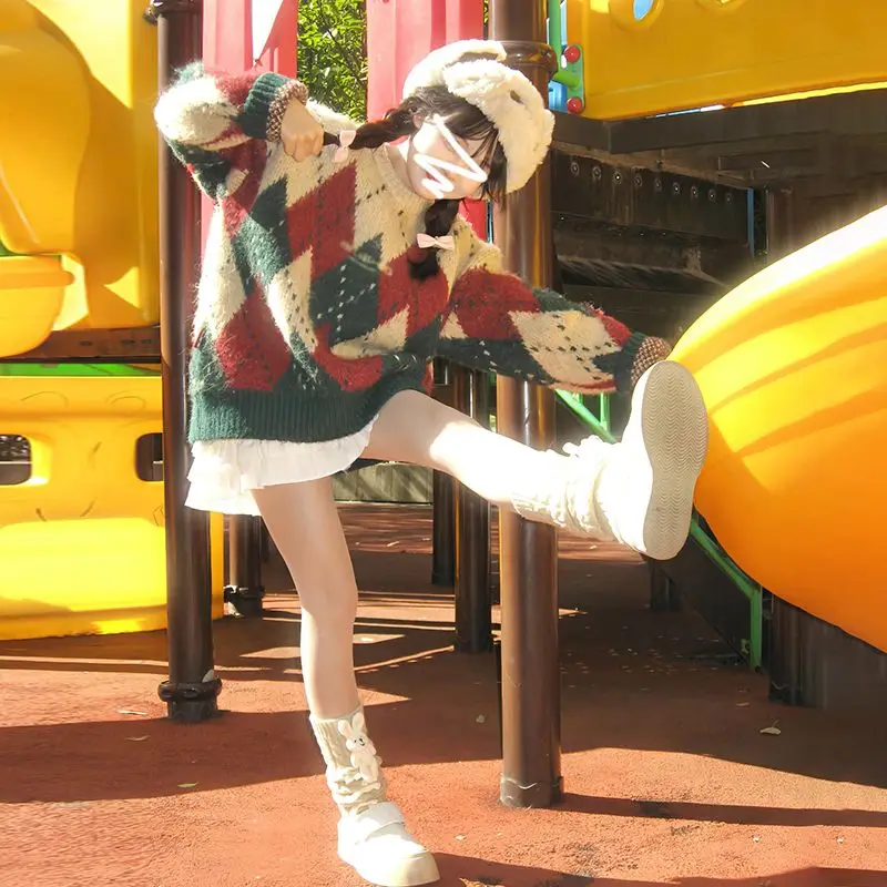 Женская осенне-зимняя свободная милая ленивая ветер однотонная женская одежда с