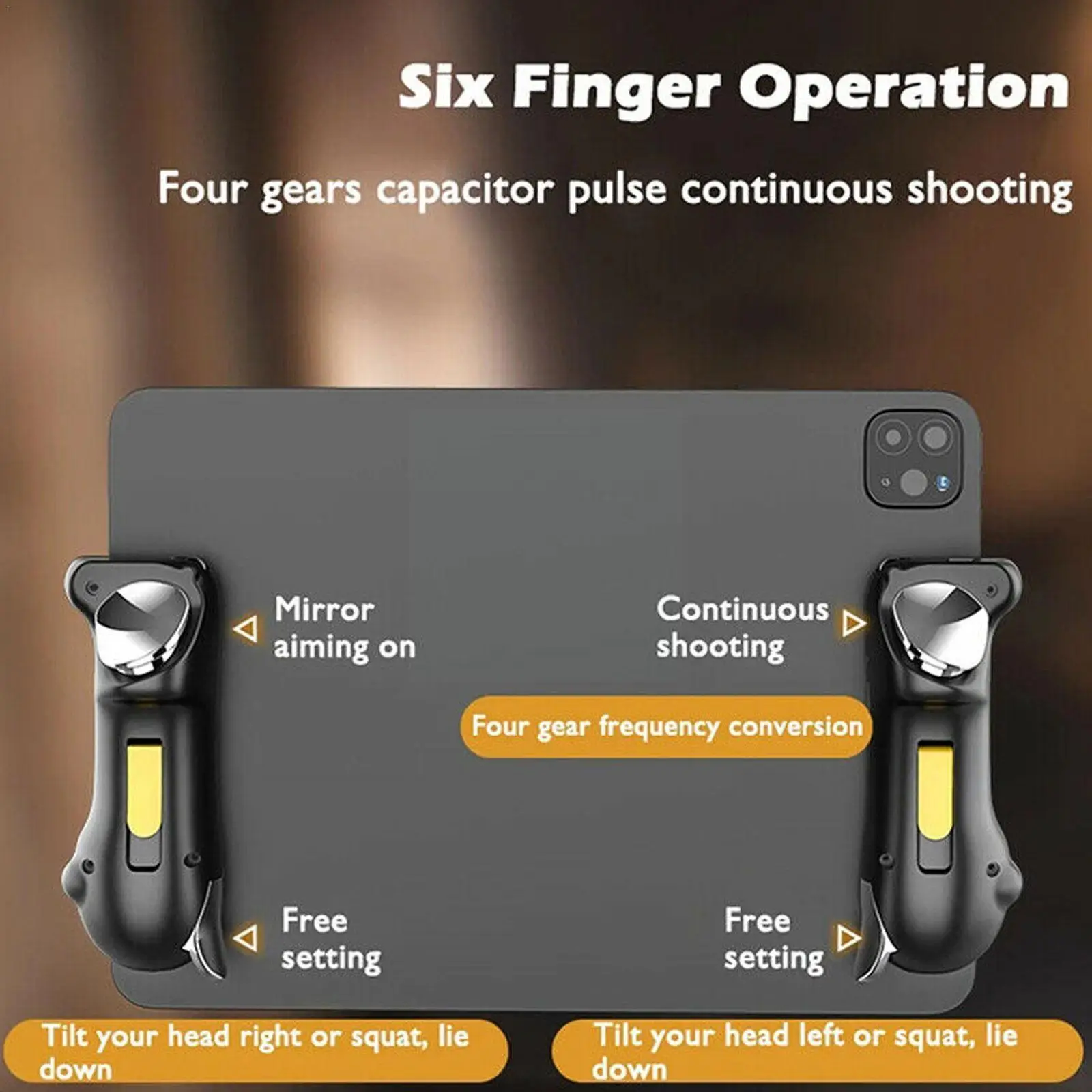 

Six Finger IPad Pubg Controller Capacity Adjustable Mobile Grip Trigger Accessories Gamepad L1R1 Game Joystick Button Table O4A2