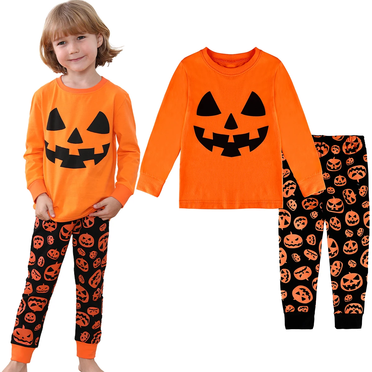 Детский Костюм Тыквы Пижамный Комплект Карнавальная Тема Хэллоуина
