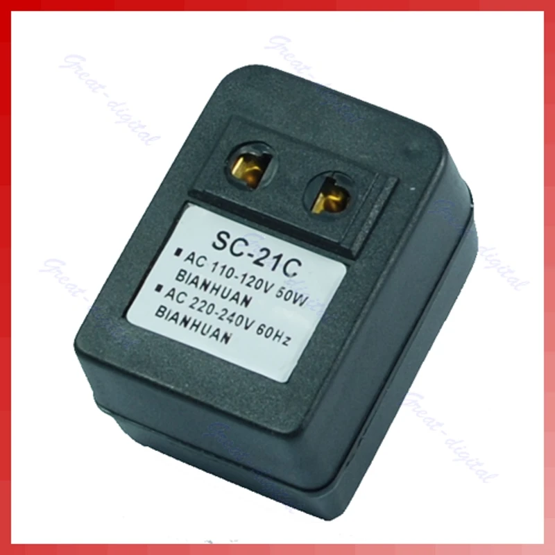 

Newest Step Up Voltage Converter Adapter 110V US to 220V US EU Black 1 Pc