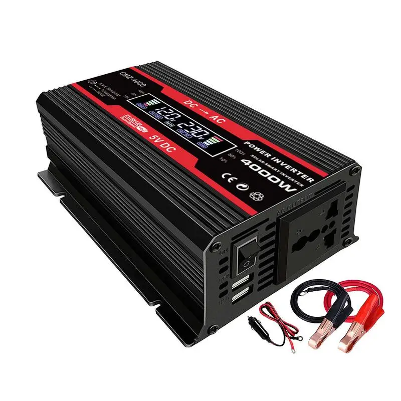 

Power Inverters For Vehicles Smart Car Inverter Direct-current 12V To 220V 110V AC Car Charger Converter With LED Working Light