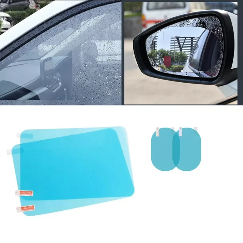 

2/4PCS Car Side Rearview Mirror Waterproof Anti-Fog Film Side Window Glass Film Can Protect Your Vision Driving on Rainy Days