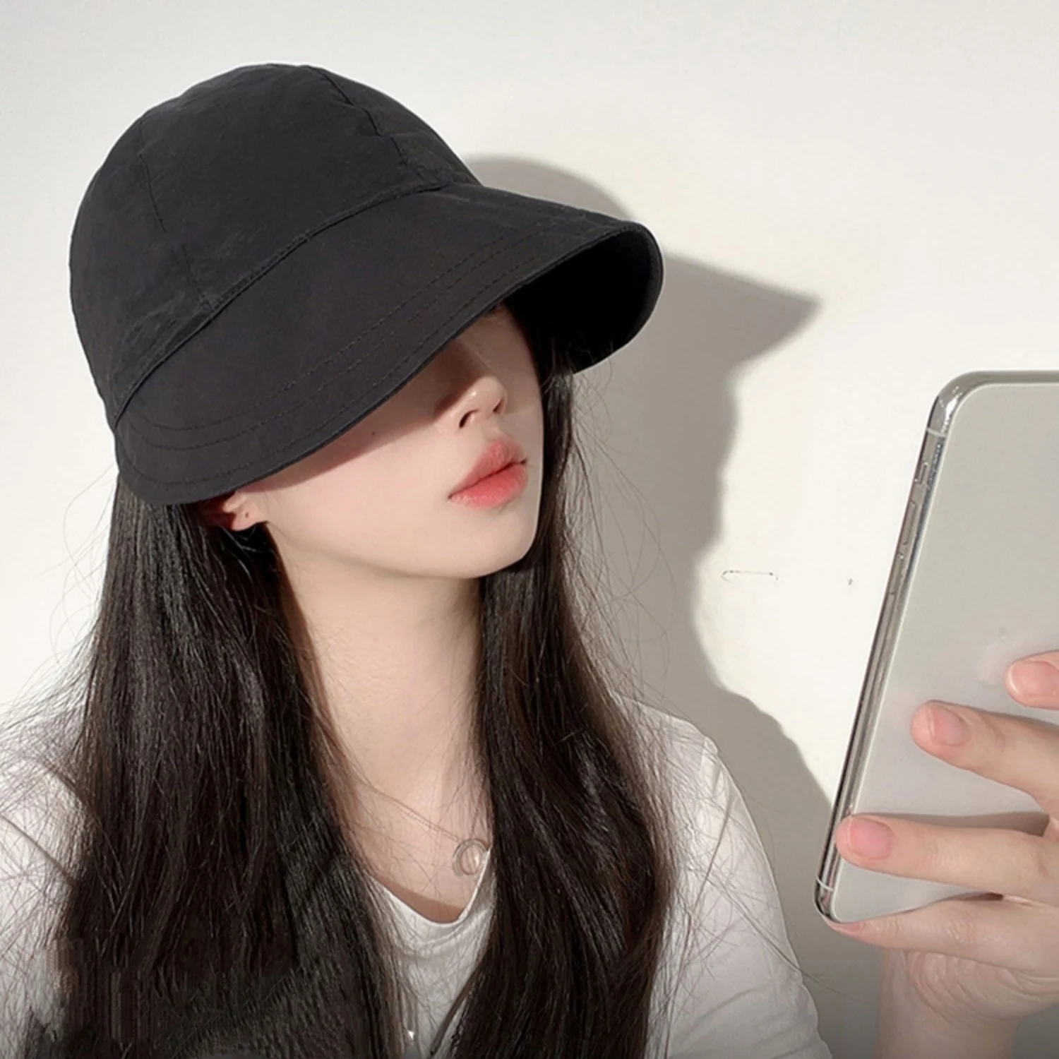 

Women Bucket Hat for Women Sun Hat Black Cool Girl Sport Outdoor Wear Fisherman Hat Sun Protection Adult Wear