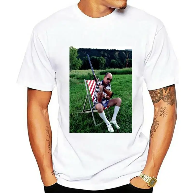 

Hunter S. Белая футболка-Томпсон Размер S-XXXL gun Gonzo страх loathing Лас Вегас