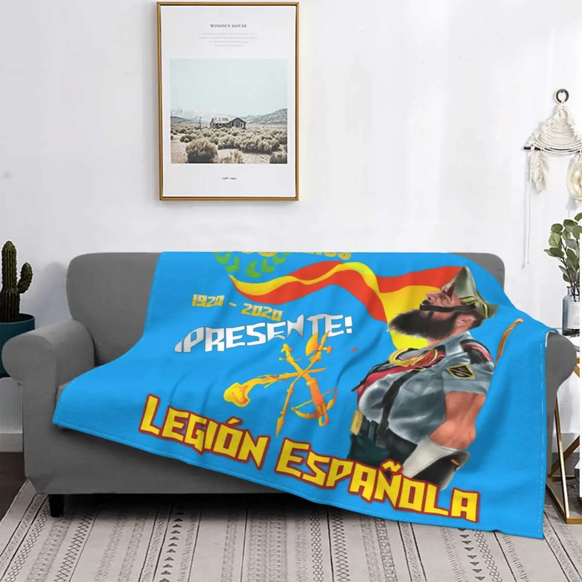 

Legion Flag Coat Of Arms Blankets for Bedding Couch Bedspread Warm Flannel Spanish Legion Legi N Espa Ola Throw Blanket