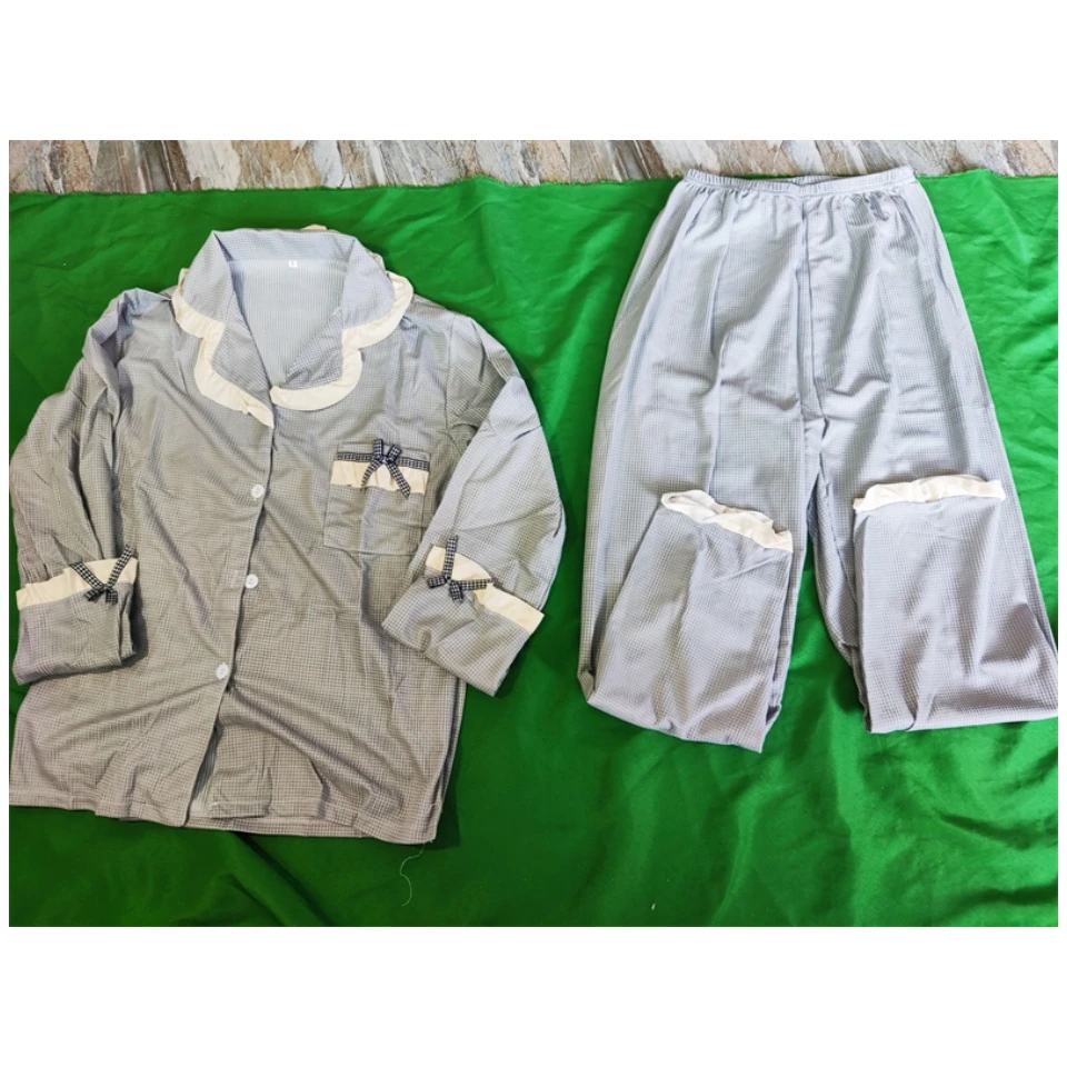 Women's Pajamas Set Sexy Bow Sleepwear Casual Pyjama Big Size Cozy Sweet Princess Cute Spring Homewear Full Sleeve Shirt