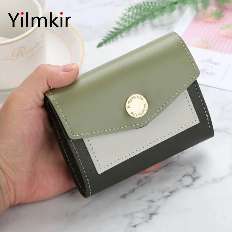 

Short Simple Lightweight Portable Travel Multifunctional Women Wallet Casual Fashion Popular All Match Ladies Tri Fold Wallet