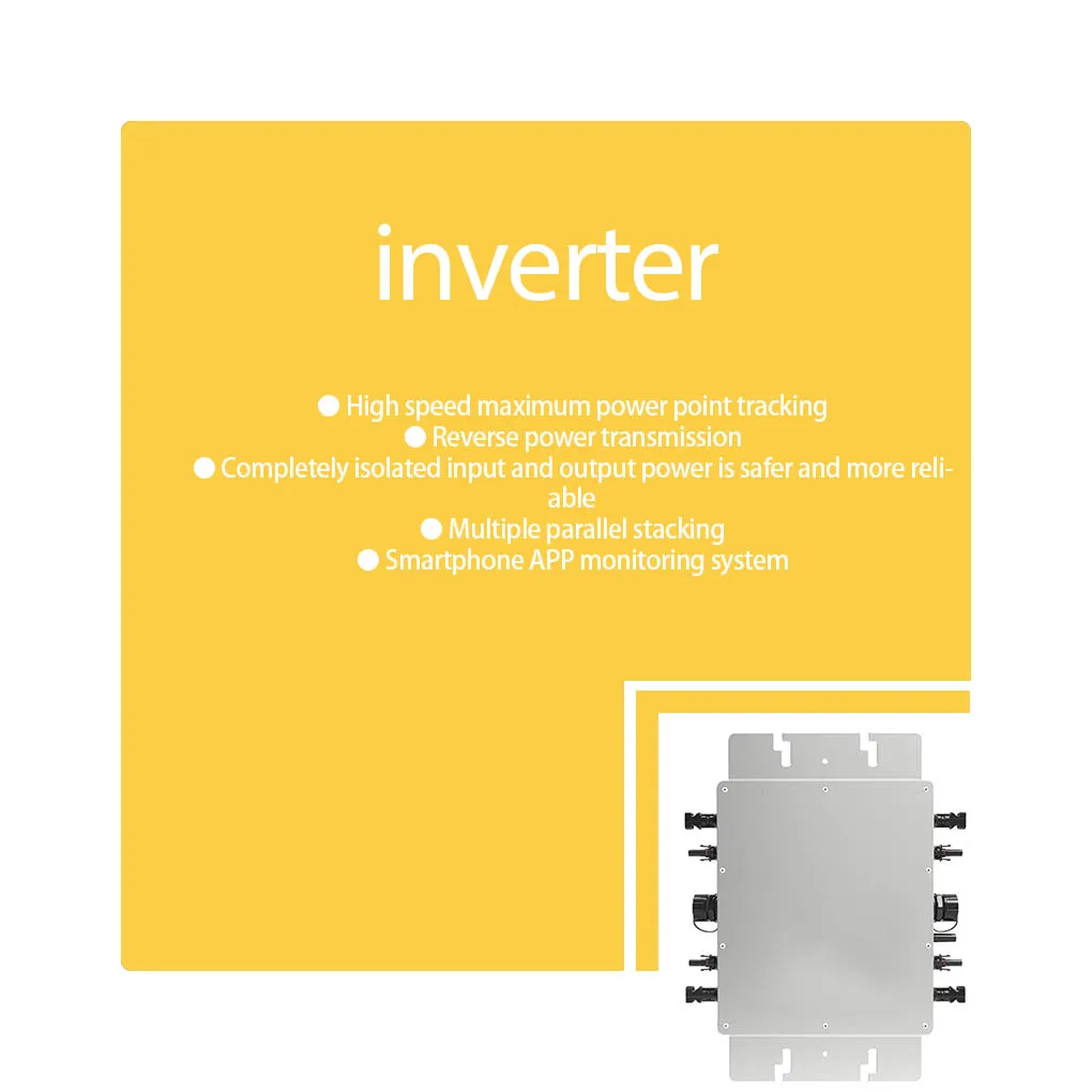 

Wireless Micro Inverter 300 350 600 700 800 1200 1400 1600 2000 2400 2800W WVC Tie Converter Switch with Monitor Terminal 600W