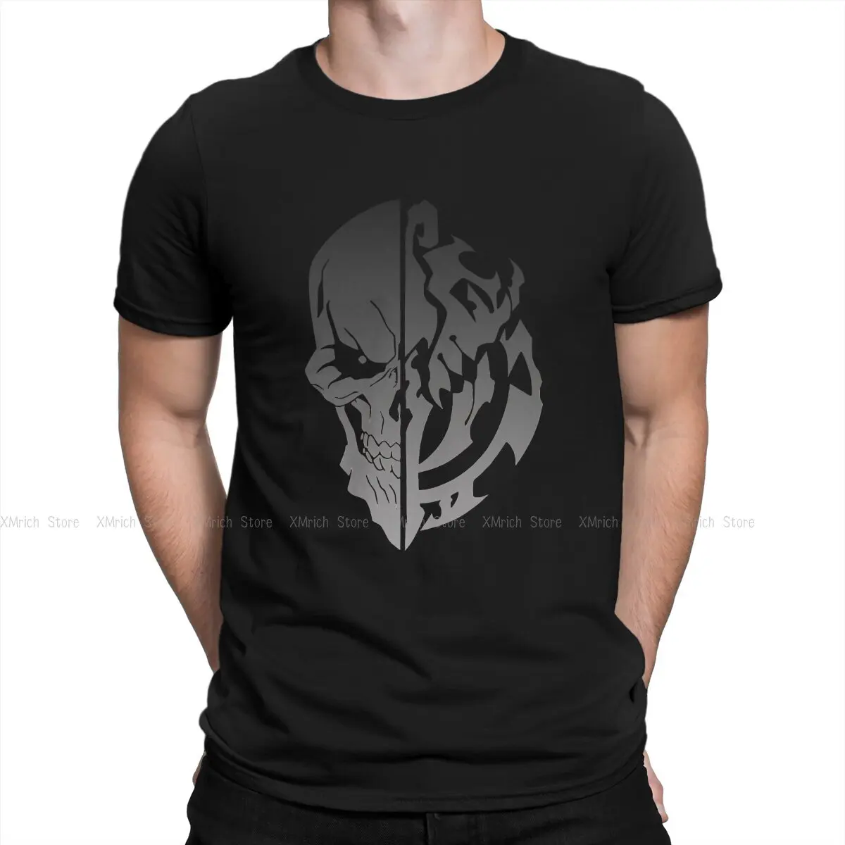 

Sorcerer King Sama Classic Men T Shirt Overlord Ainz Ooal Gown Anime Leisure Tee Shirt Short Sleeve Crewneck T-Shirt