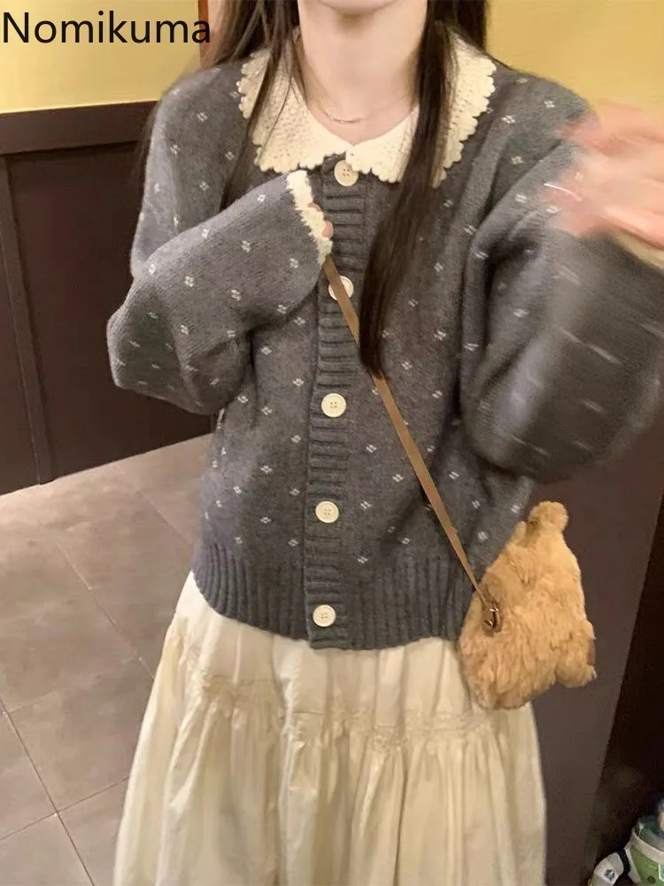 Женский вязаный свитер на осень и зиму с длинным рукавом