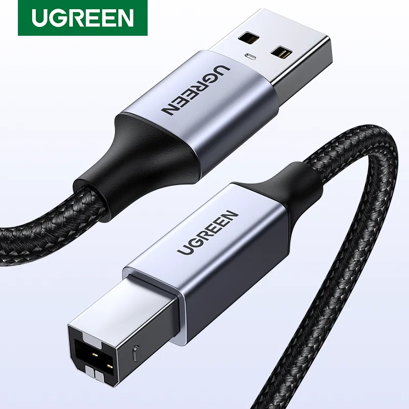 

UGREEN USB Printer Cable USB 2.0 Type A Male to Type B Male Printer Scanner Cable Cord High Speed for HP Canon Lexmark Epson DAC