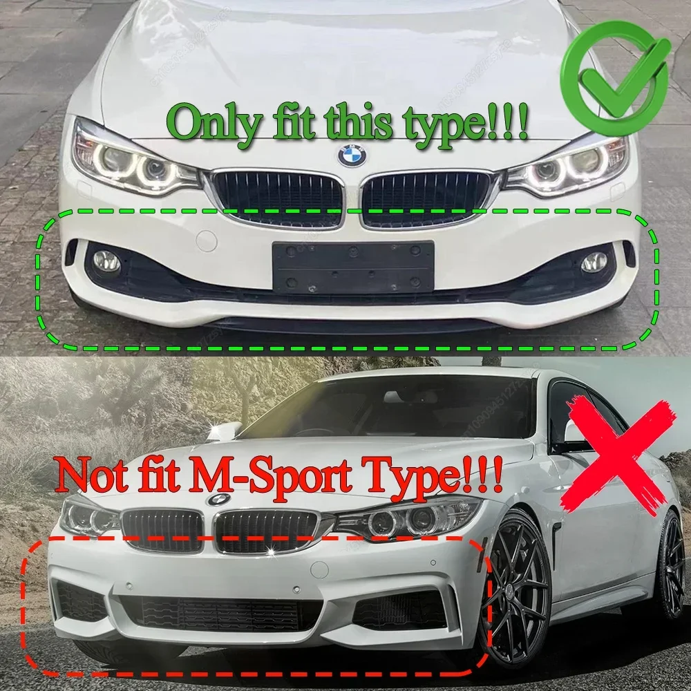 Фото Накладка на передний бампер, сплиттер, спойлер, канард для BMW 4 серии F32 F33 F36 420i 425i 430i 420d 435d 2013-2020 №2