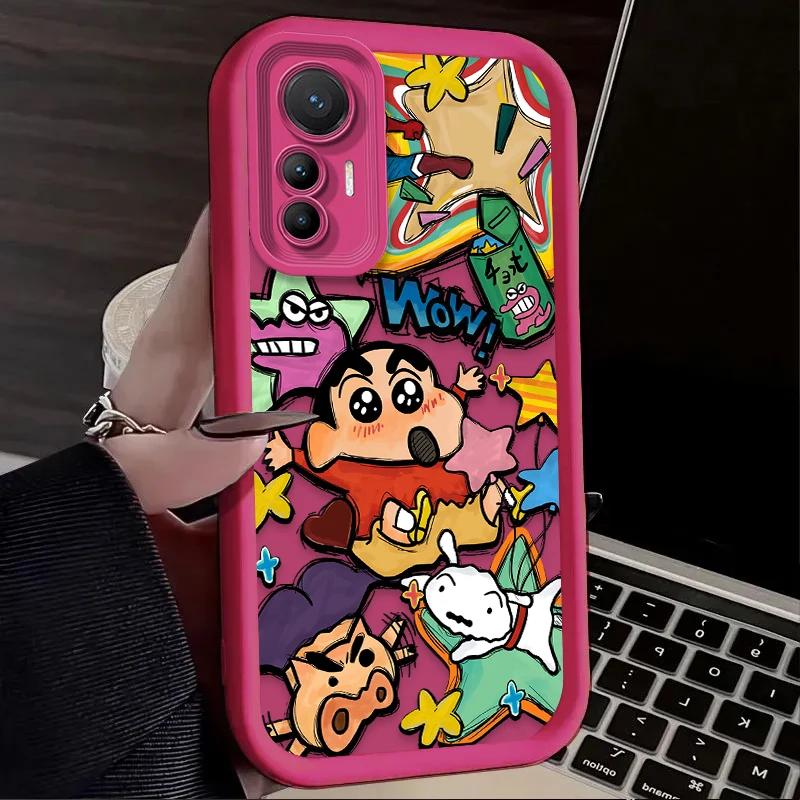 Фото Милый чехол C-Crayon S-ShinChan для Xiaomi Poco X6 X7 F5 F6 X5 X3 NFC F3 M6 Pro 4G Mi 13 12 11 Lite 5G 14 13T 12T 11T 14T Pro Etui №3