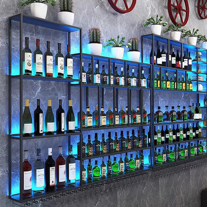 Дома Кухня Свадебный дизайн Штабелируемая витрина Винная стойка Колонка Gabinete Mini