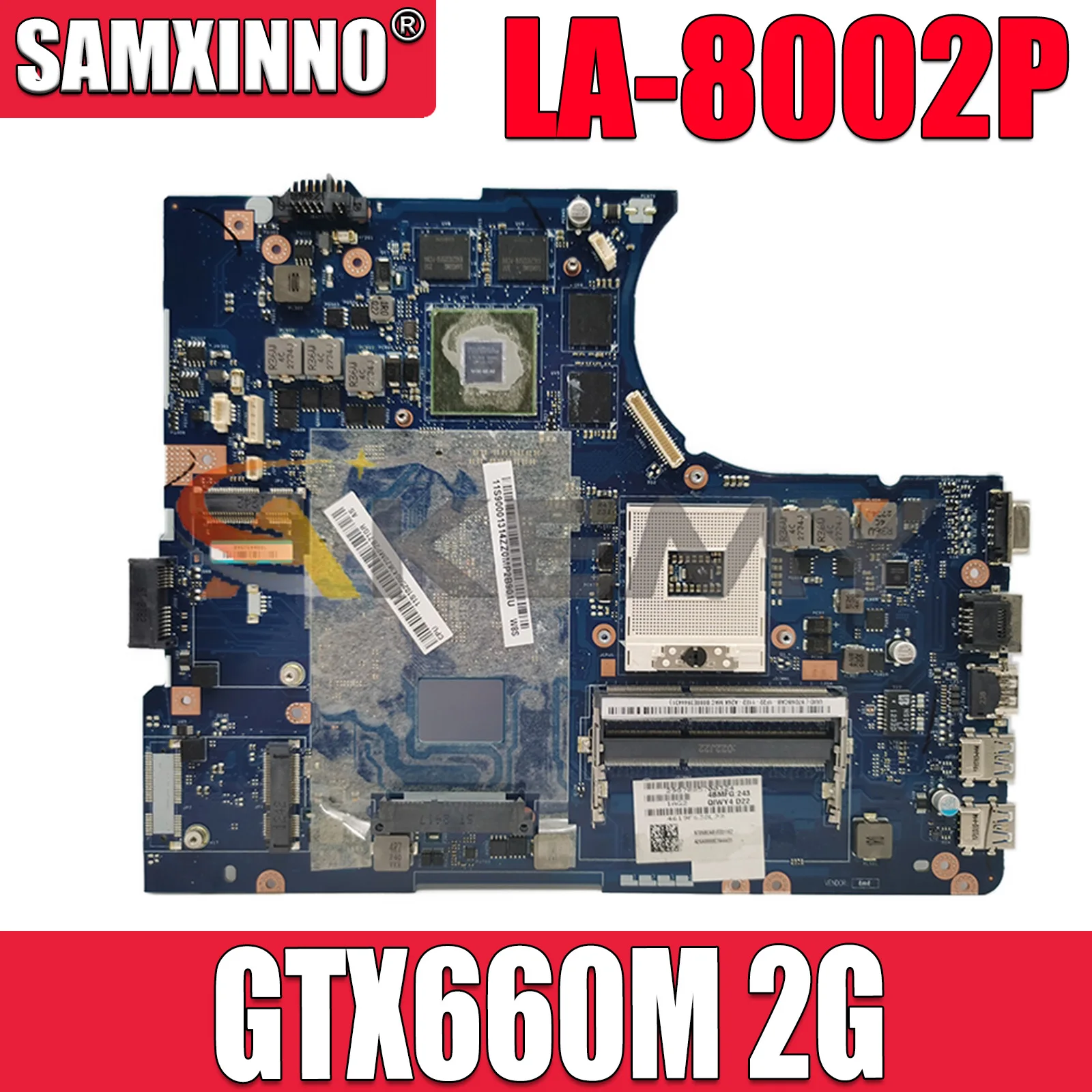

QIWY4 LA-8002P For Lenovo Y580 Laptop Motherboard Y580 Notebook PC Mainboard GTX660M 2GB HM76 Support i3 i5 i7 cpu
