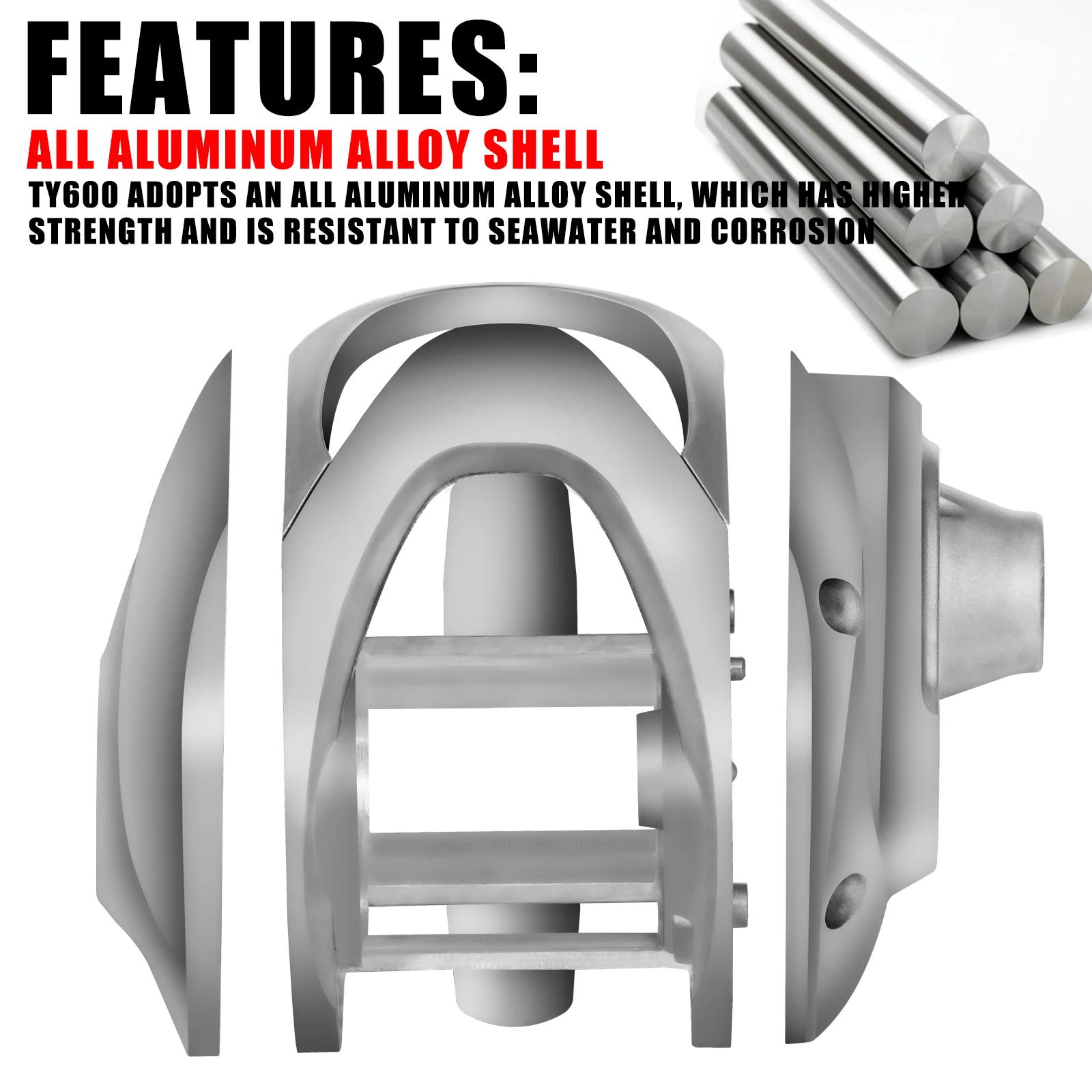 Катушка для заброса приманки OUYALINE полностью из алюминиевого сплава с корпусом и