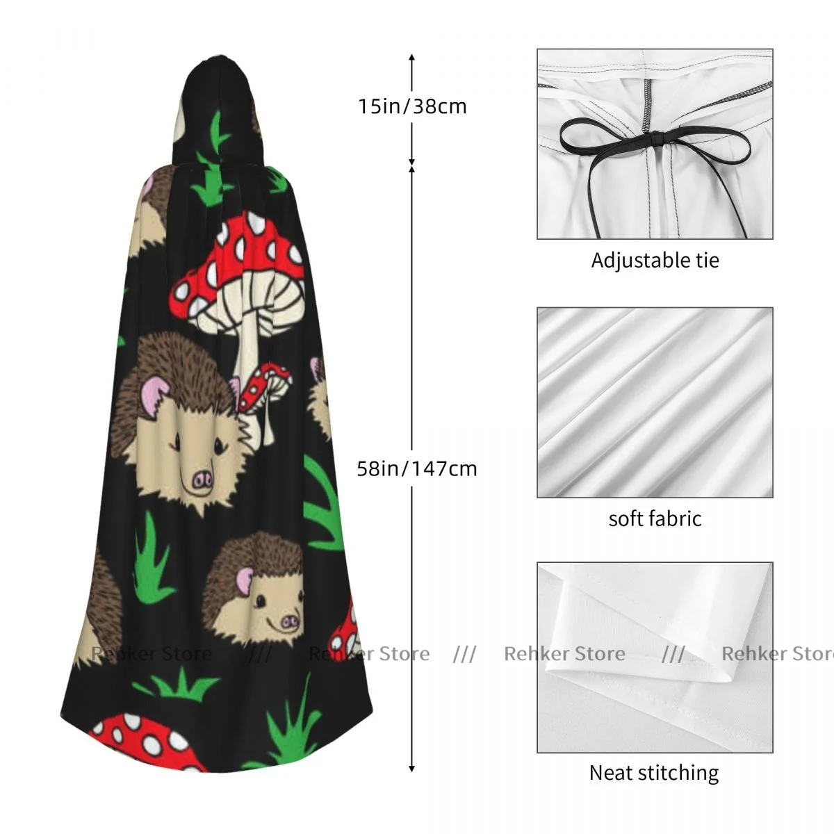 Костюмы для косплея средневековые костюмы ежики и грибы длинные халаты с