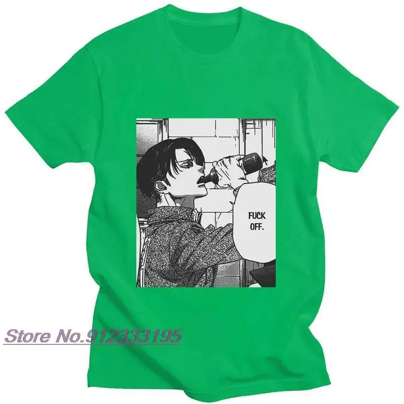 Cool Attack on Titan Shingeki No Kyojin Manga Anime Tshirt Levi Ackerman Cotton Casual Loose Summer T-shirt