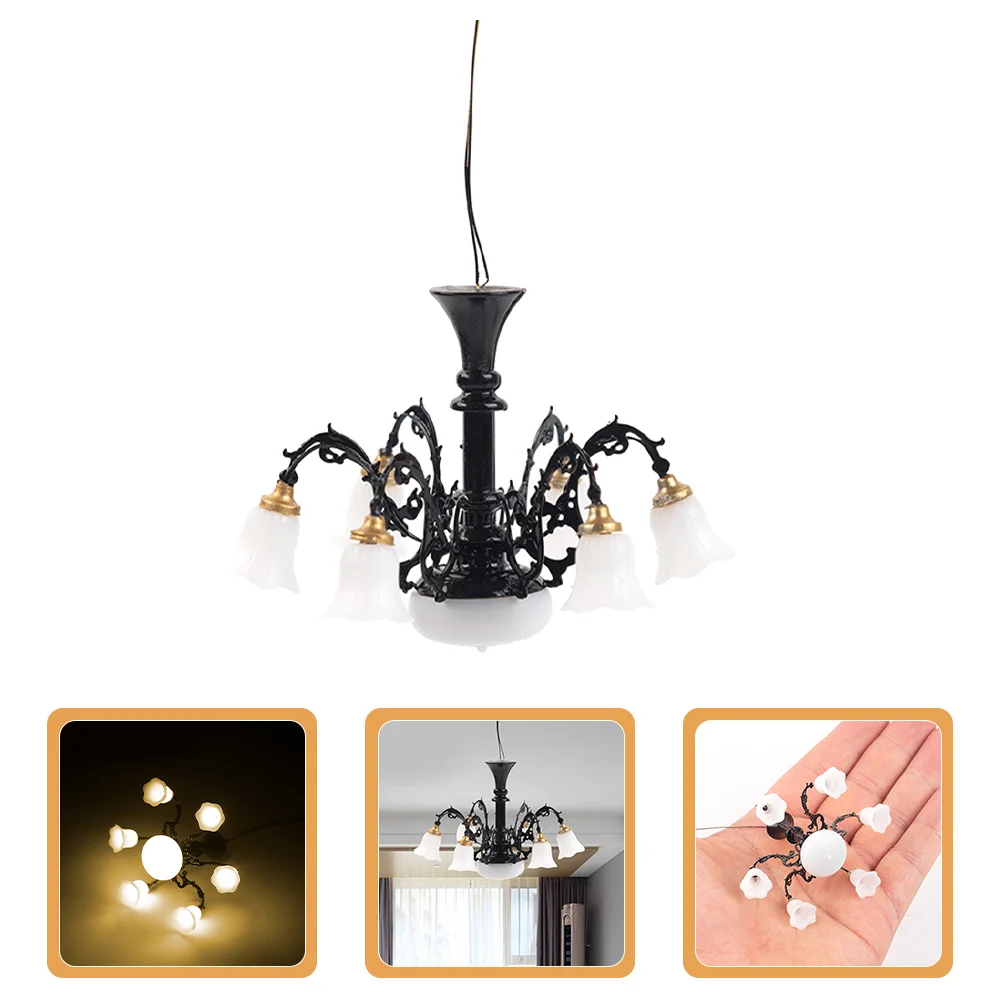

Model Chandelier Mini Miniature Bedroom Items Decorations Furniture Ornaments Accessories