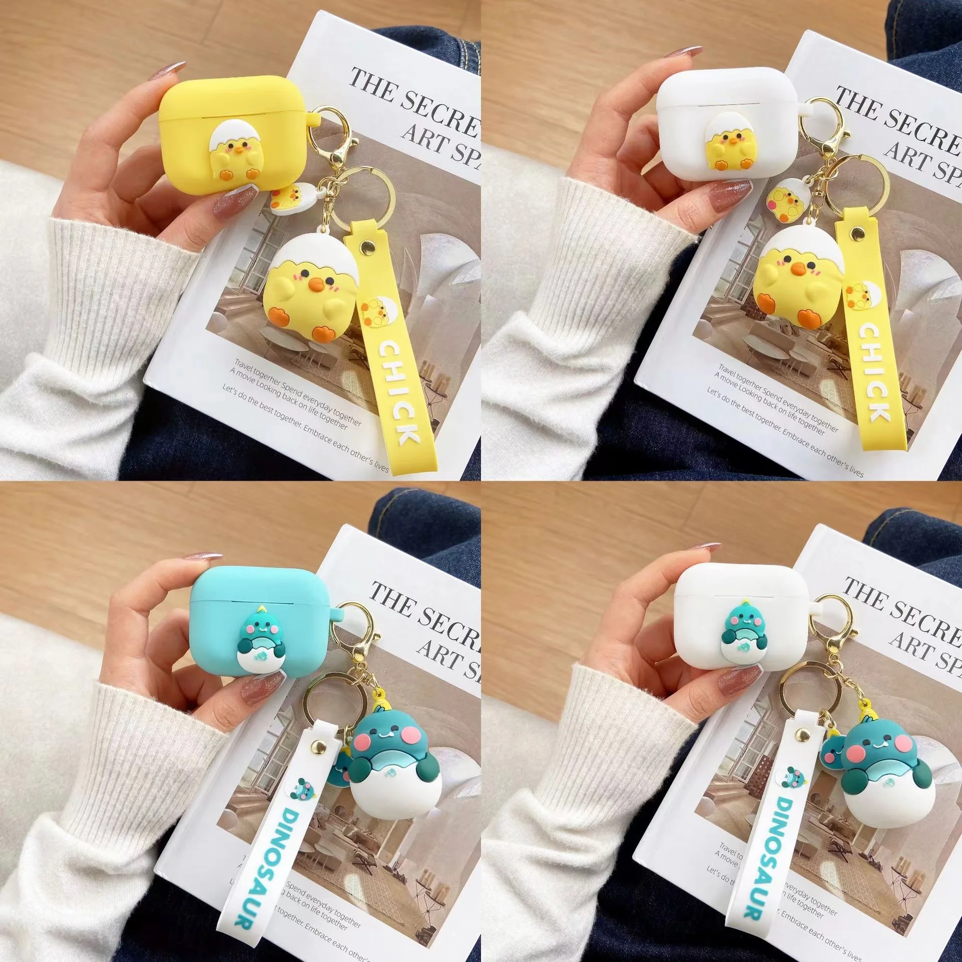 

Мультяшный милый чехол для наушников AirPod 2 1 чехол силиконовый чехол для наушников с зарядкой чехол для airpods чехол Защитный Мягкий чехол ново...