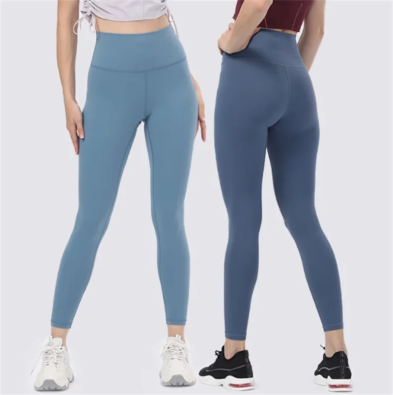 

LULU вам нравится 2022 спортивные обтягивающие леггинсы с высокой талией Nake Feeling ткань для тренажерного зала леггинсы для контроля живота брюки...